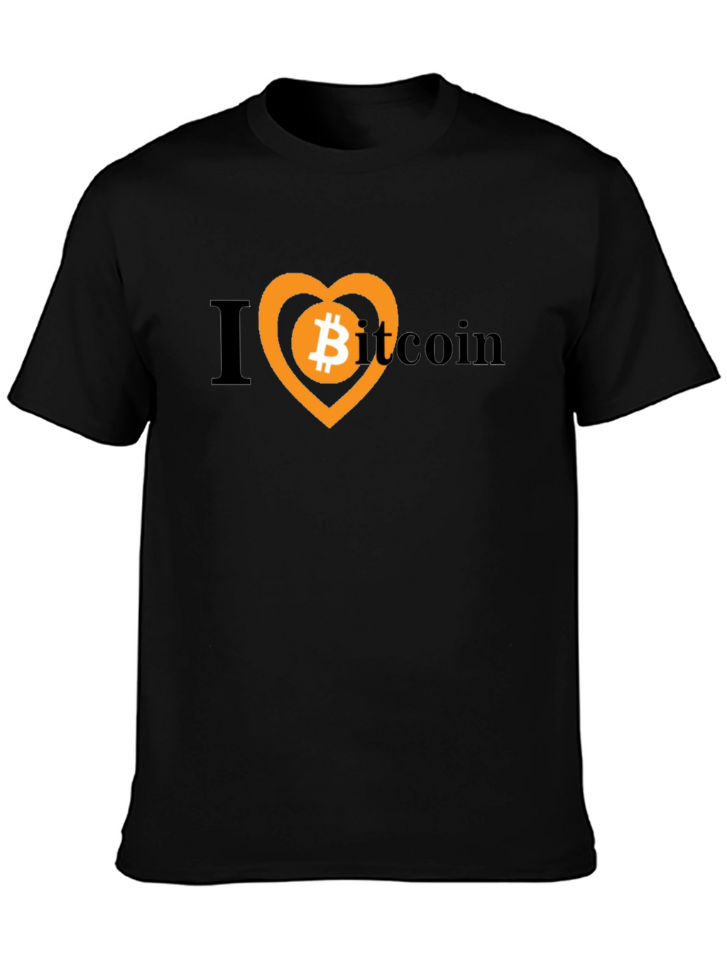 I Heart Bitcoin Black Tee - Crypto Lovers T-Shirt