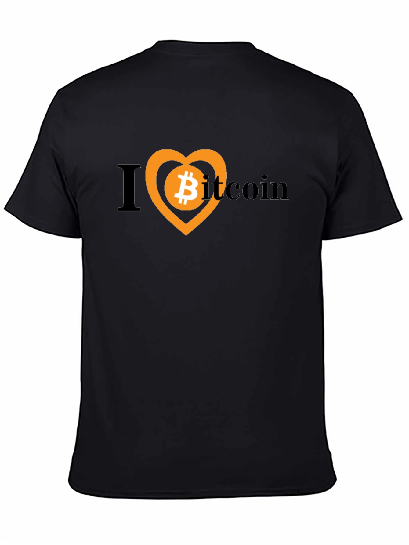 I Heart Bitcoin Black Tee - Crypto Lovers T-Shirt
