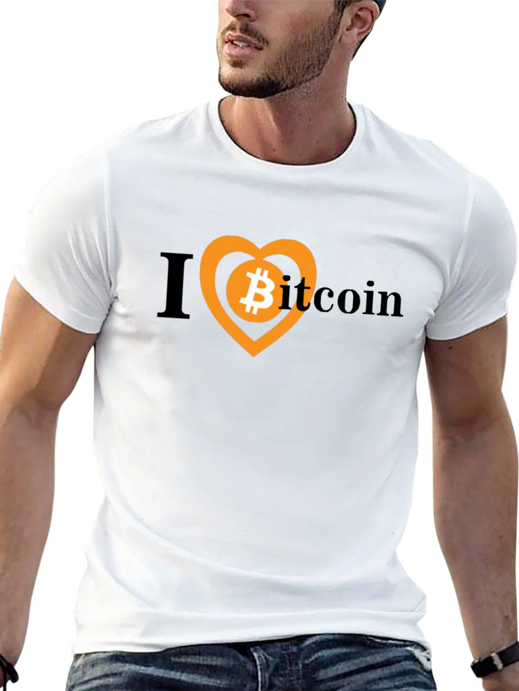 I Heart Bitcoin Black Tee - Crypto Lovers T-Shirt