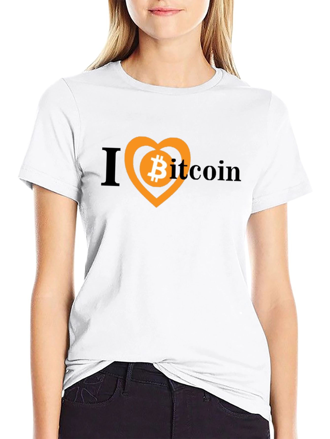 I Heart Bitcoin Black Tee - Crypto Lovers T-Shirt