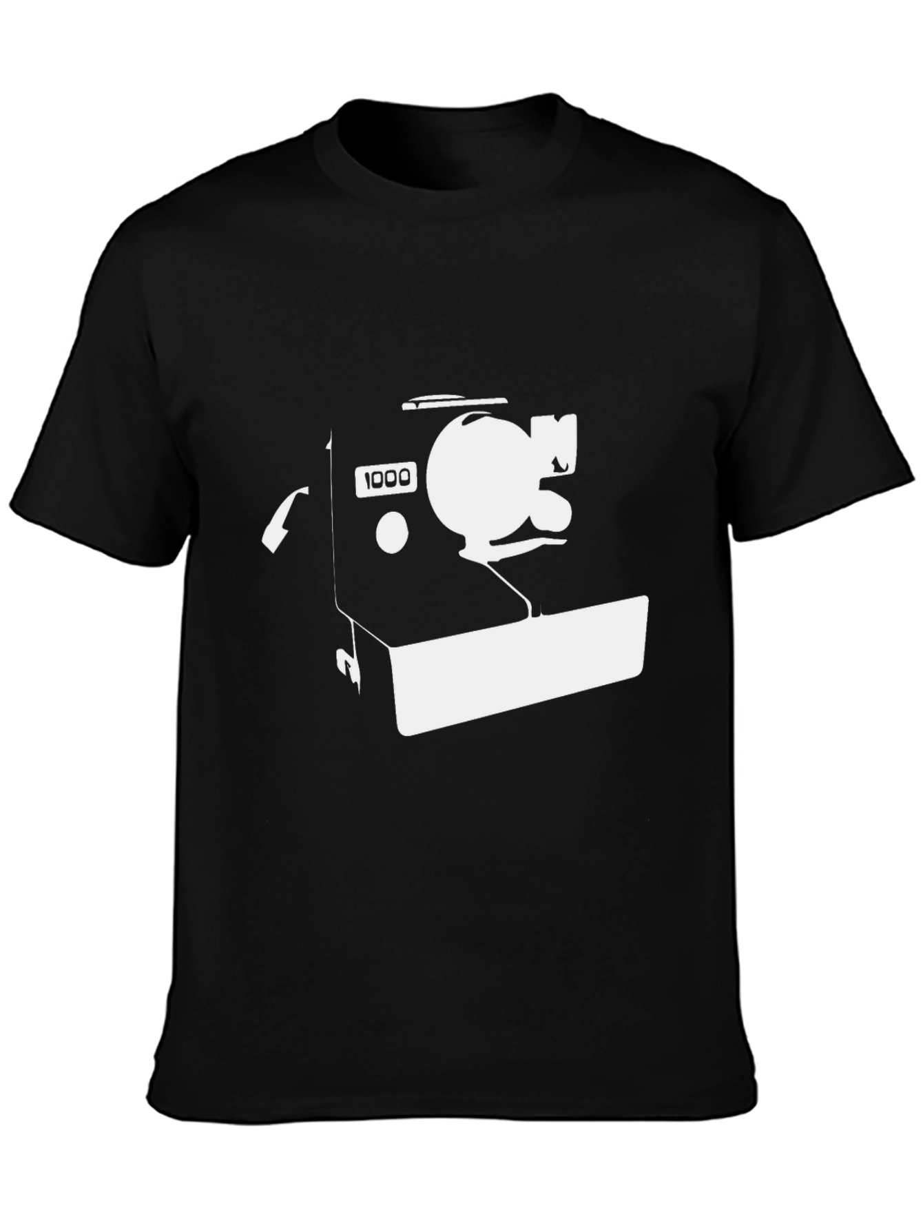 Vintage Camera Graphic Tee - Black