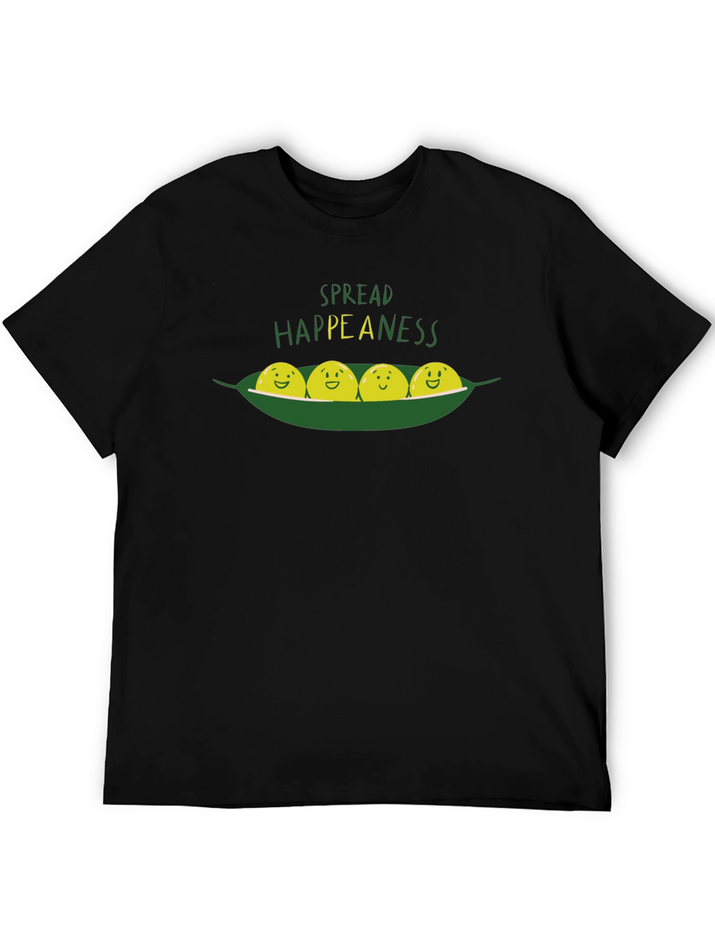 Spread Happea-ness Black Graphic Tee
