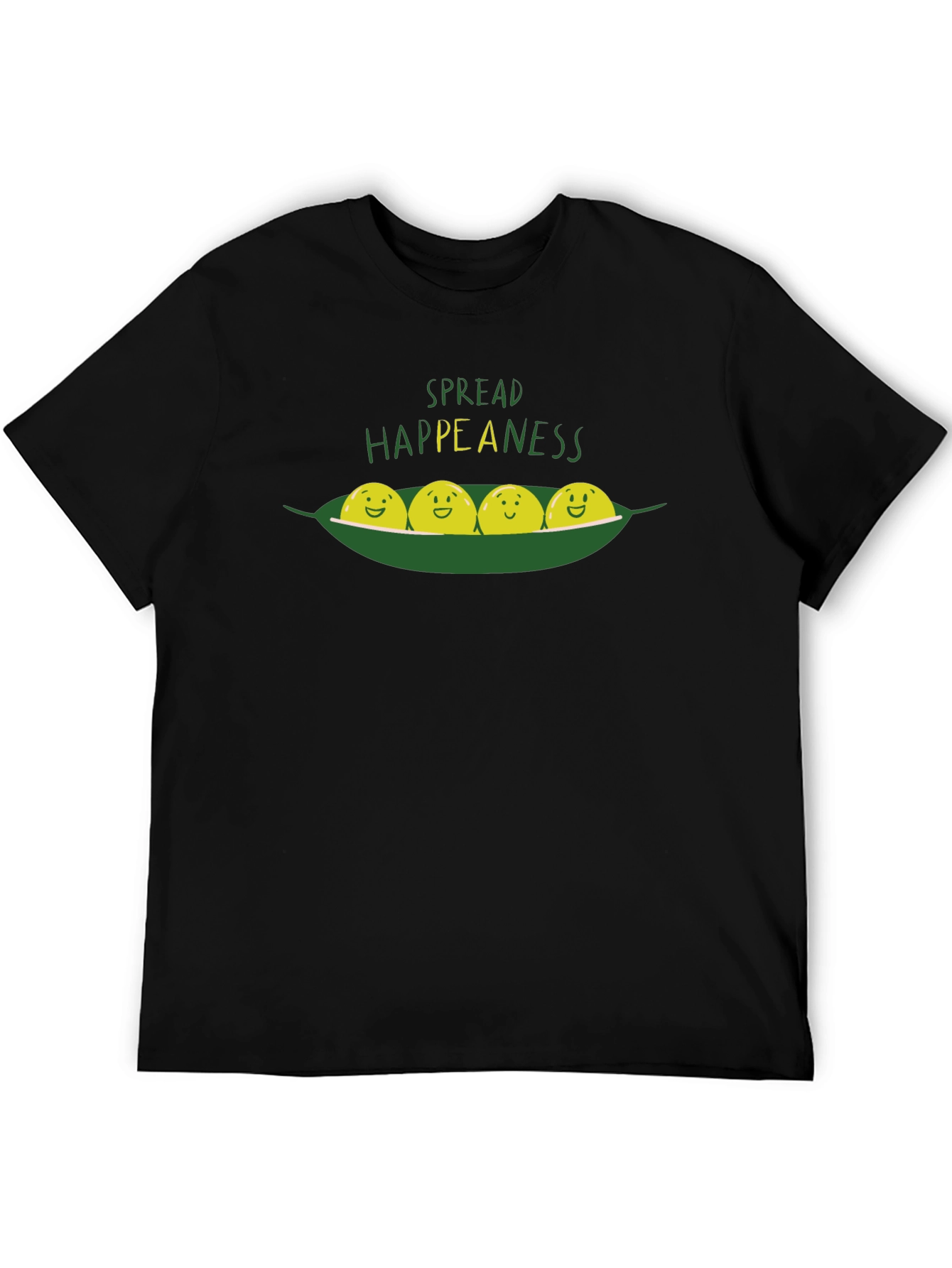 Spread Happea-ness Black Graphic Tee