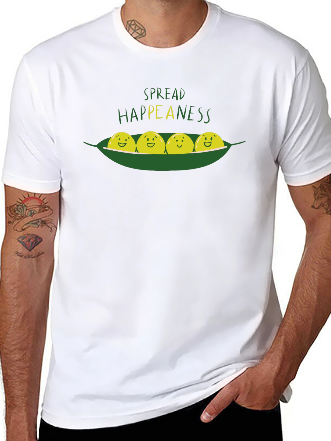 Spread Happea-ness Black Graphic Tee