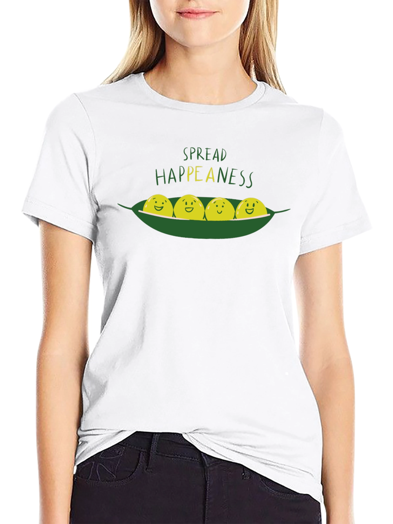 Spread Happea-ness Black Graphic Tee