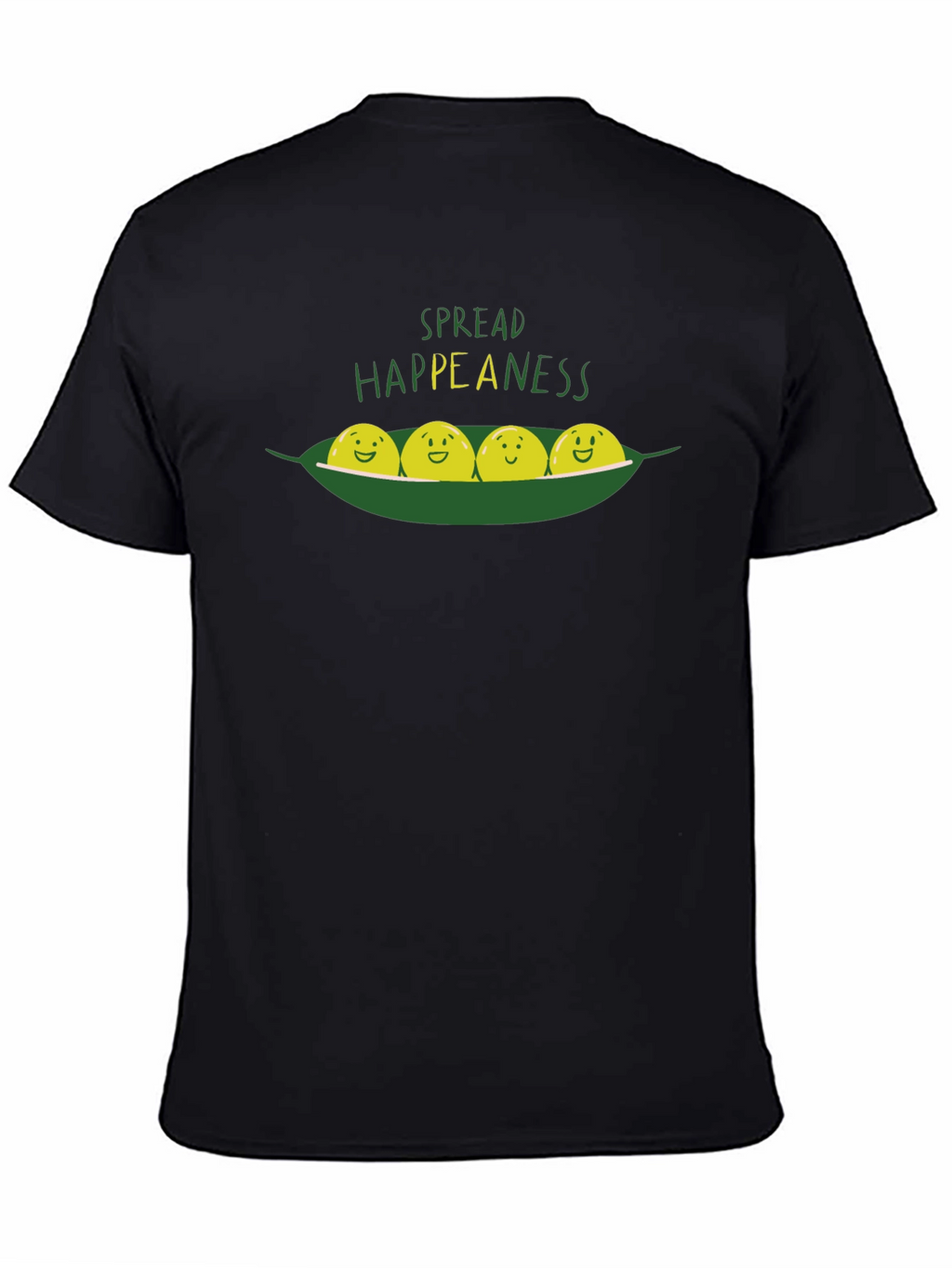 Spread Happea-ness Black Graphic Tee