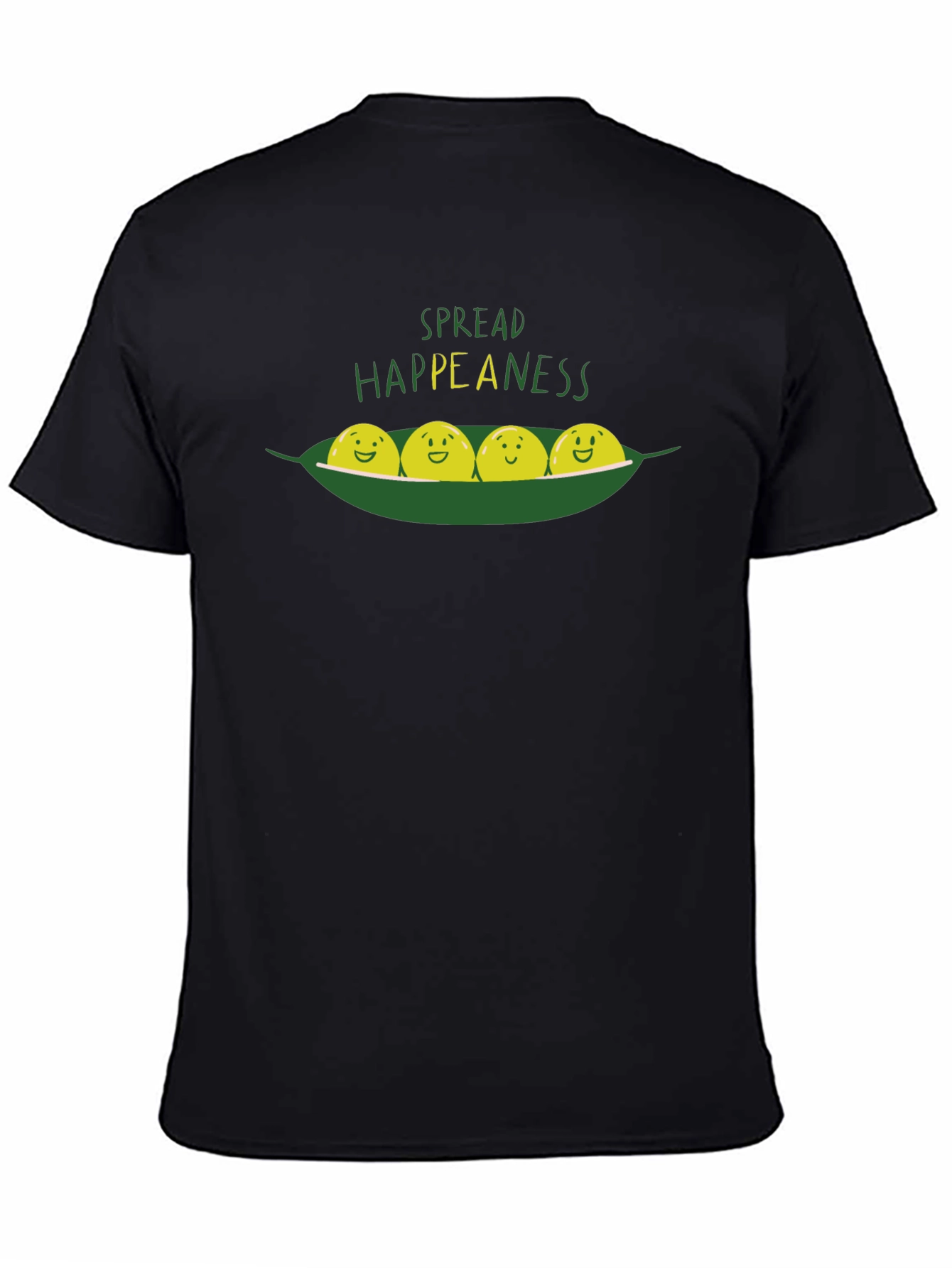 Spread Happea-ness Black Graphic Tee
