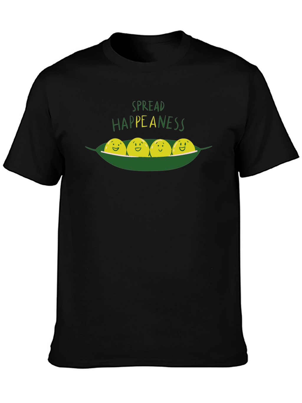 Spread Happea-ness Black Graphic Tee