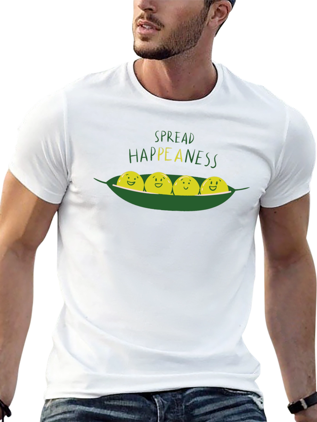 Spread Happea-ness Black Graphic Tee
