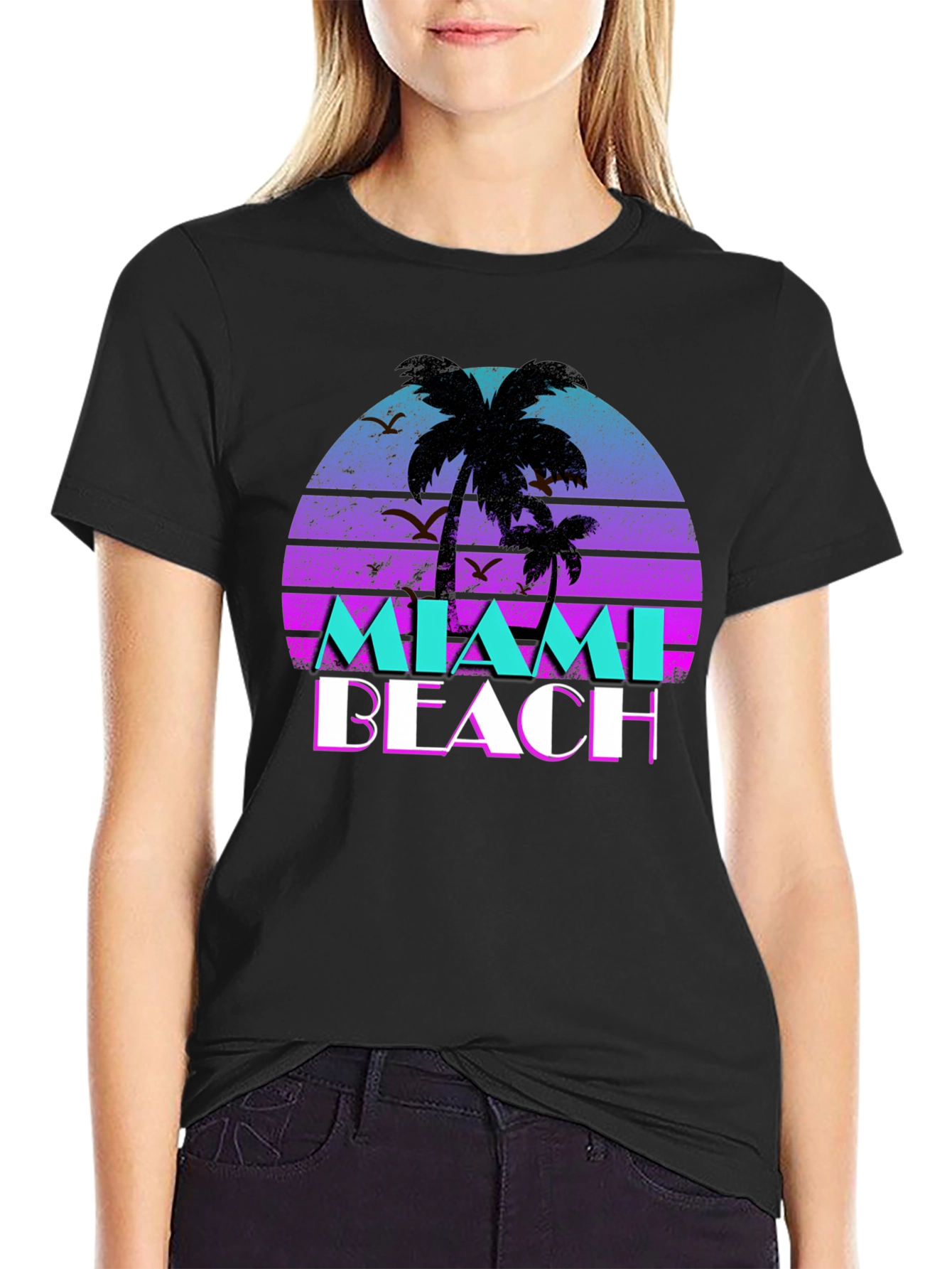 Miami Beach Retro Graphic Tee