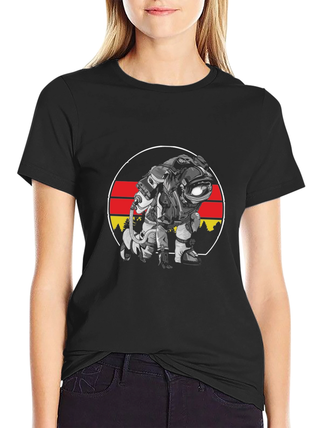 Astronaut Germany Flag T-Shirt - Space Adventure