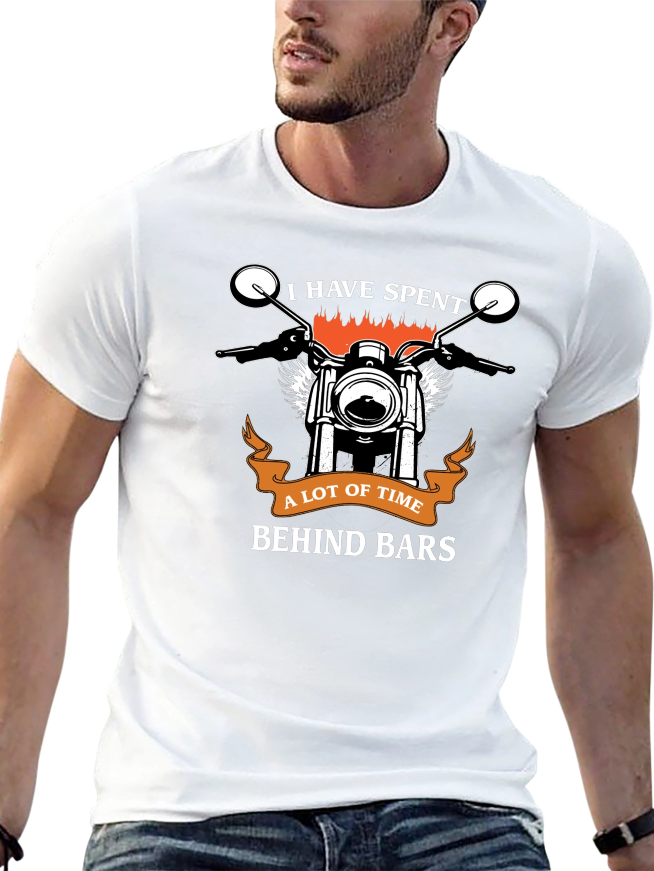 Motorcycle Rider T-Shirt: I Have Spent Time Behind Bars