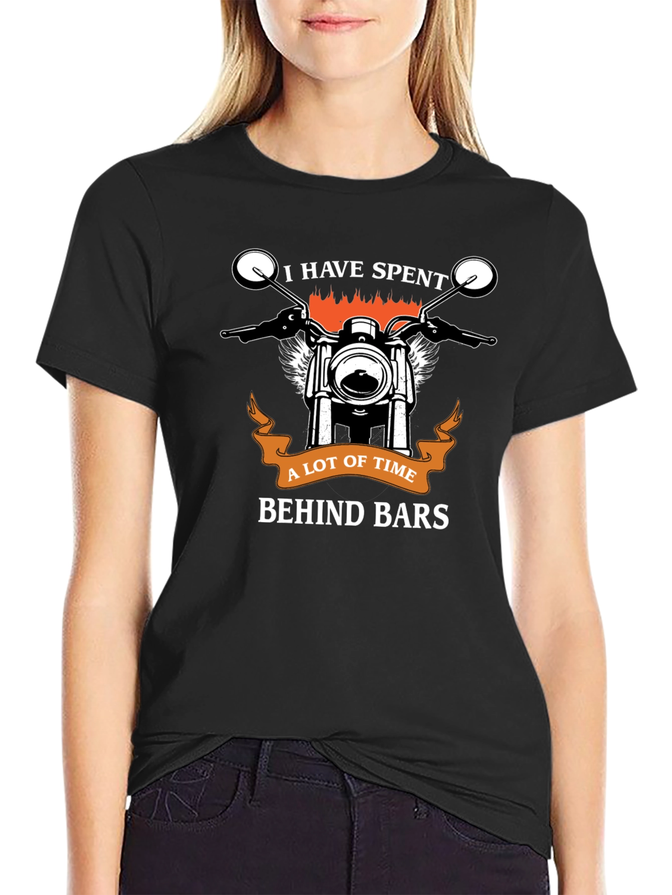 Motorcycle Rider T-Shirt: I Have Spent Time Behind Bars