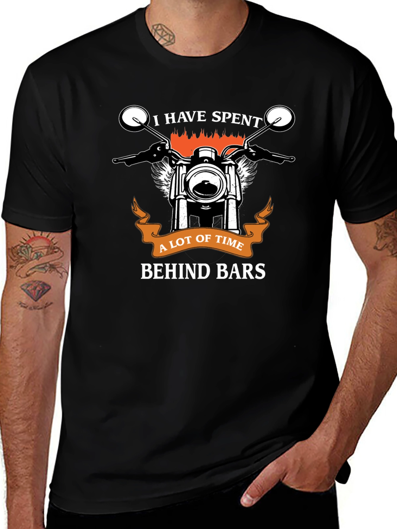 Motorcycle Rider T-Shirt: I Have Spent Time Behind Bars