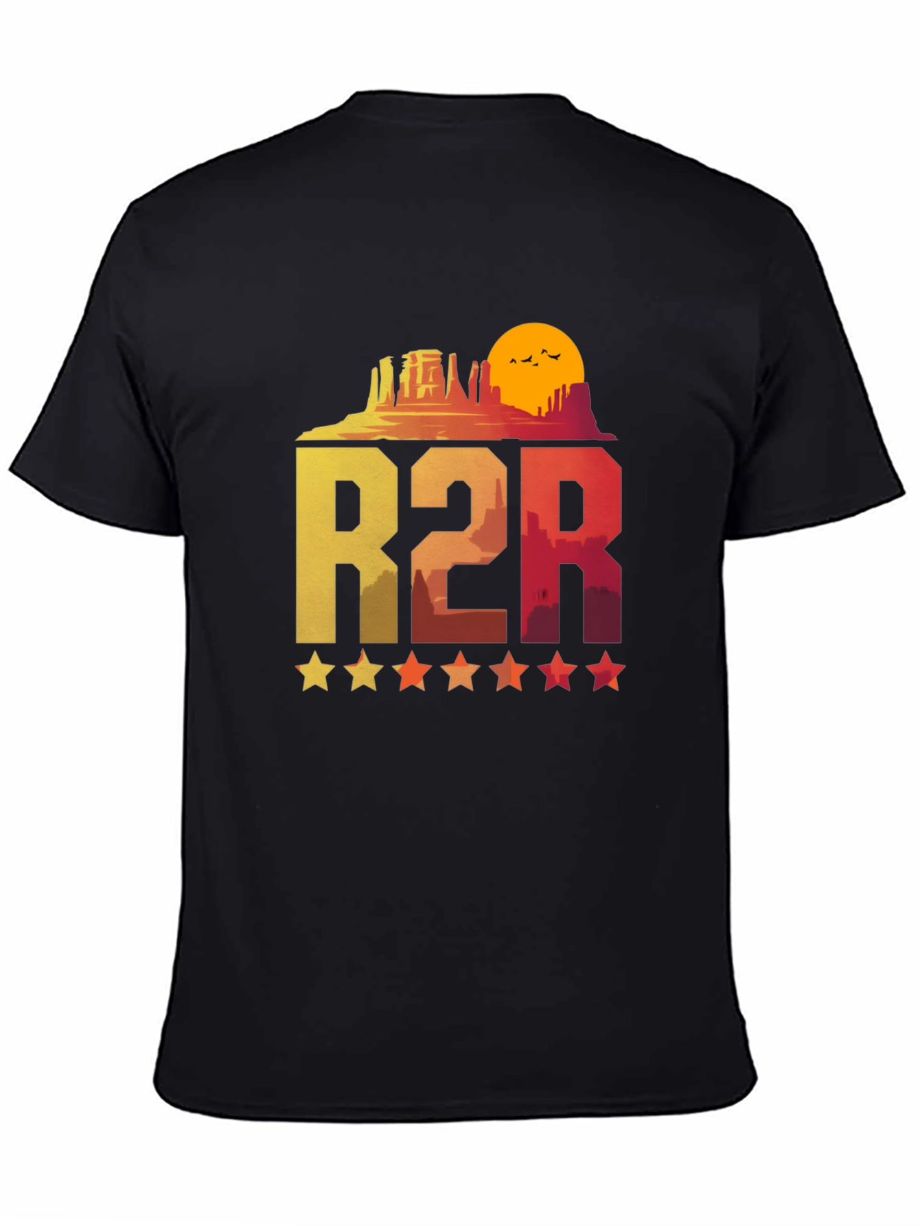 Retro R2R Desert Graphic T-Shirt - Stylish and Comfortable