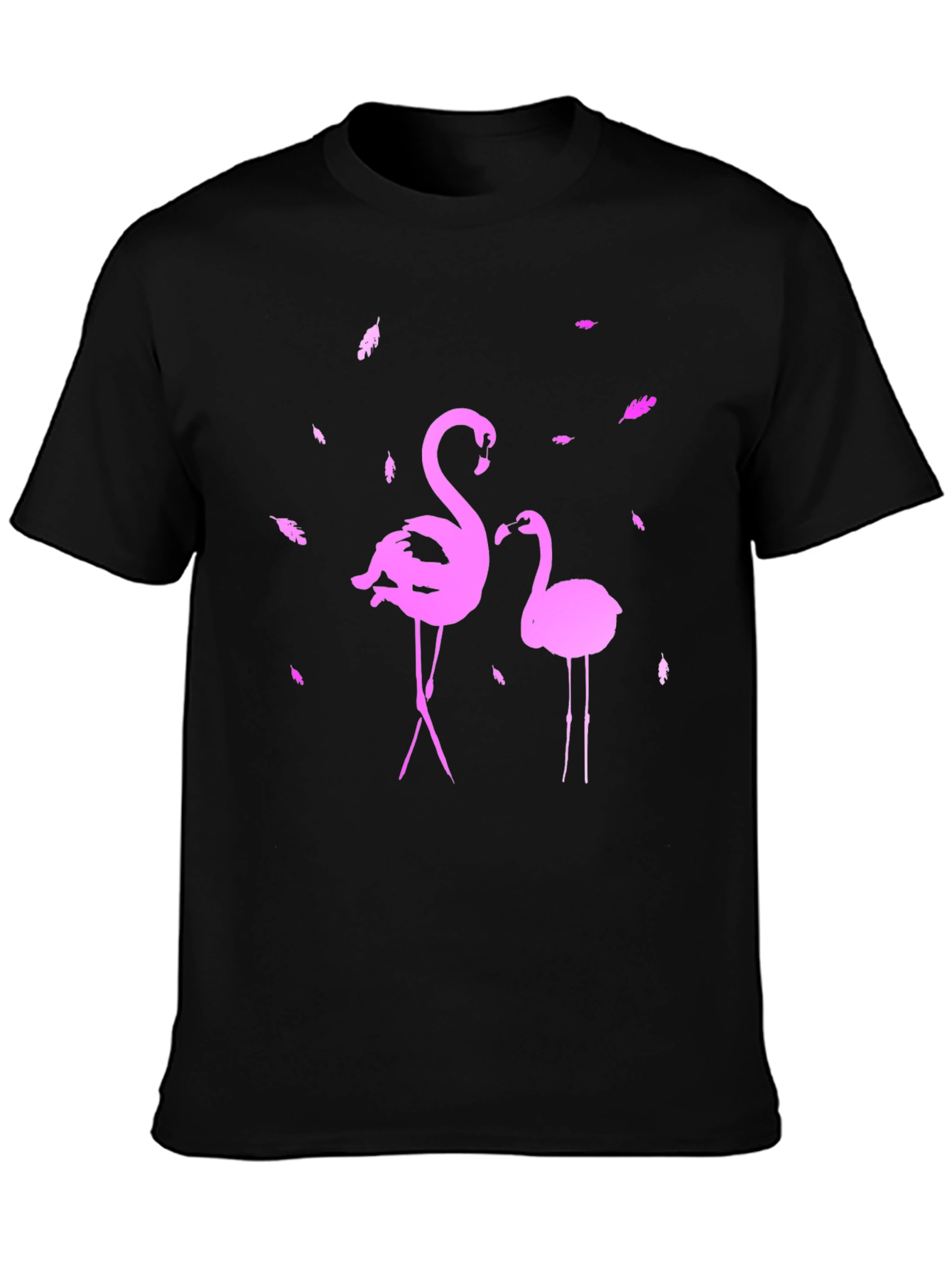 Flamingo Graphic Tee - Stylish Black T-Shirt