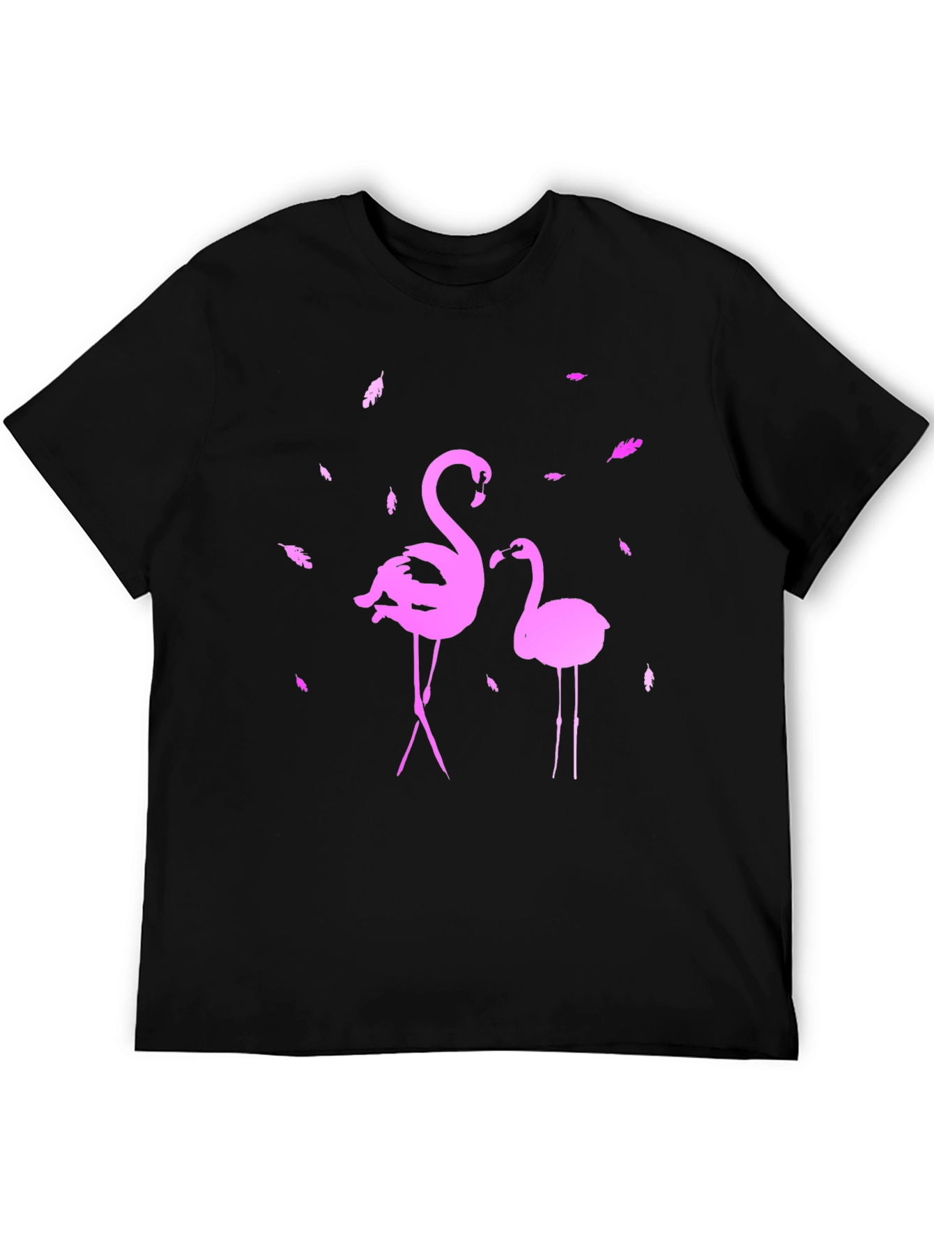 Flamingo Graphic Tee - Stylish Black T-Shirt