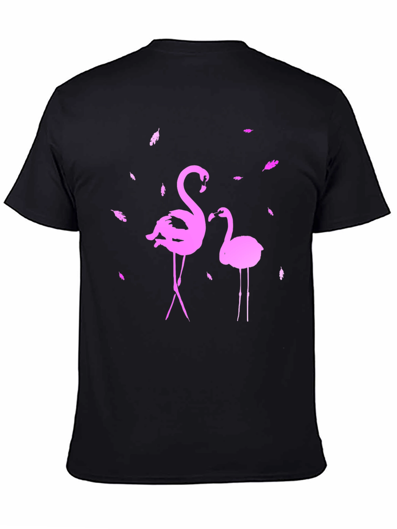 Flamingo Graphic Tee - Stylish Black T-Shirt