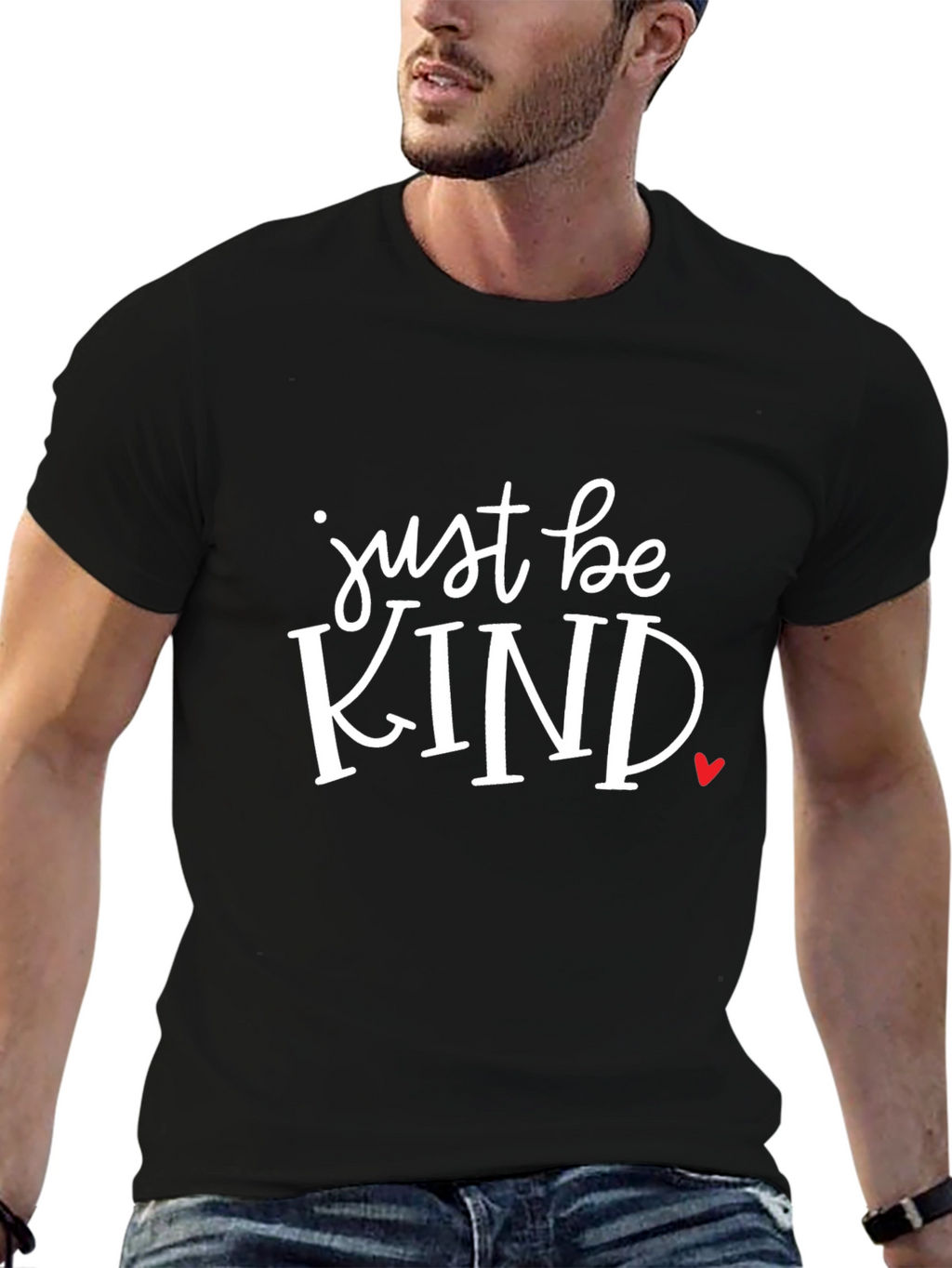 Just Be Kind Graphic Tee - Classic Black T-Shirt