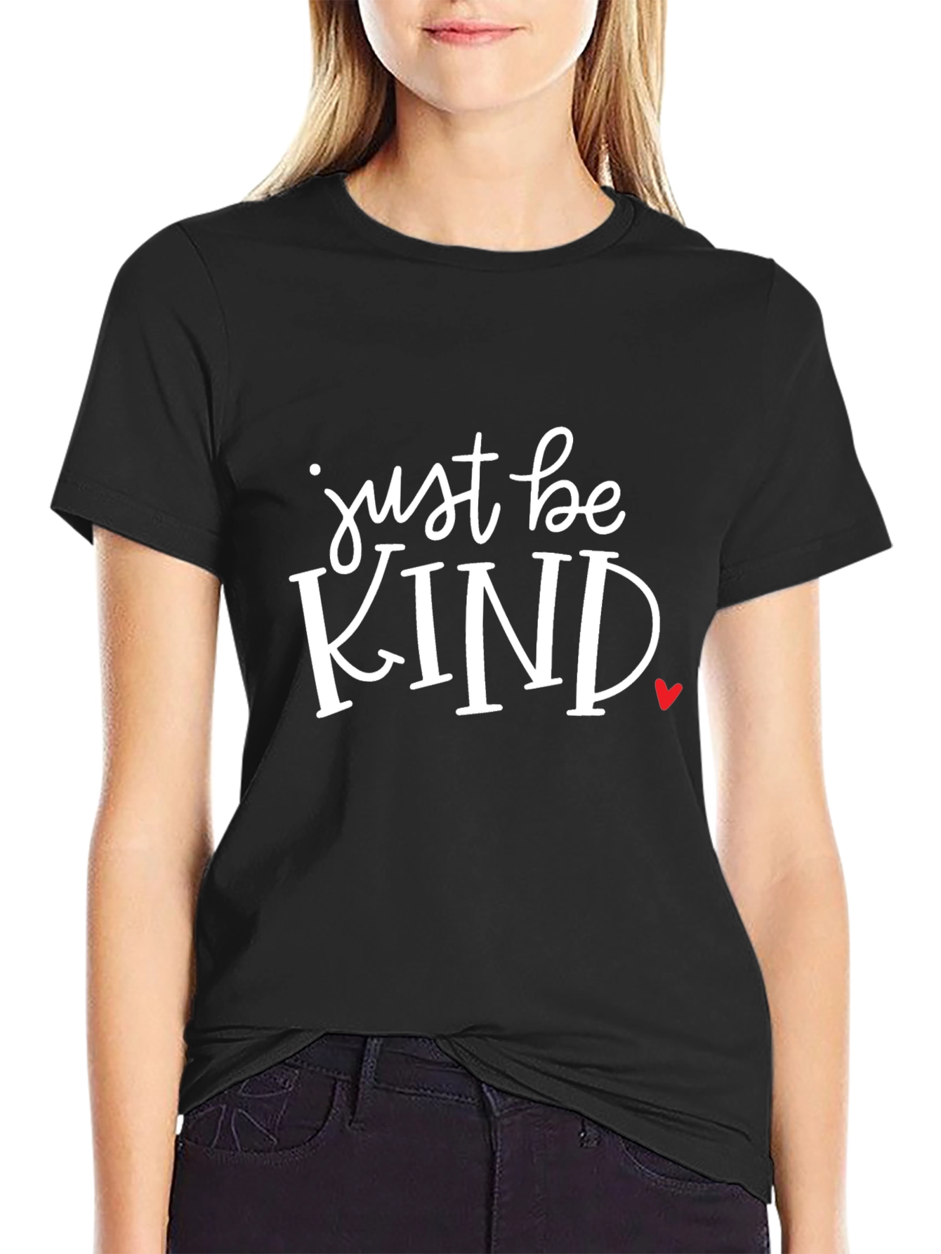 Just Be Kind Graphic Tee - Classic Black T-Shirt