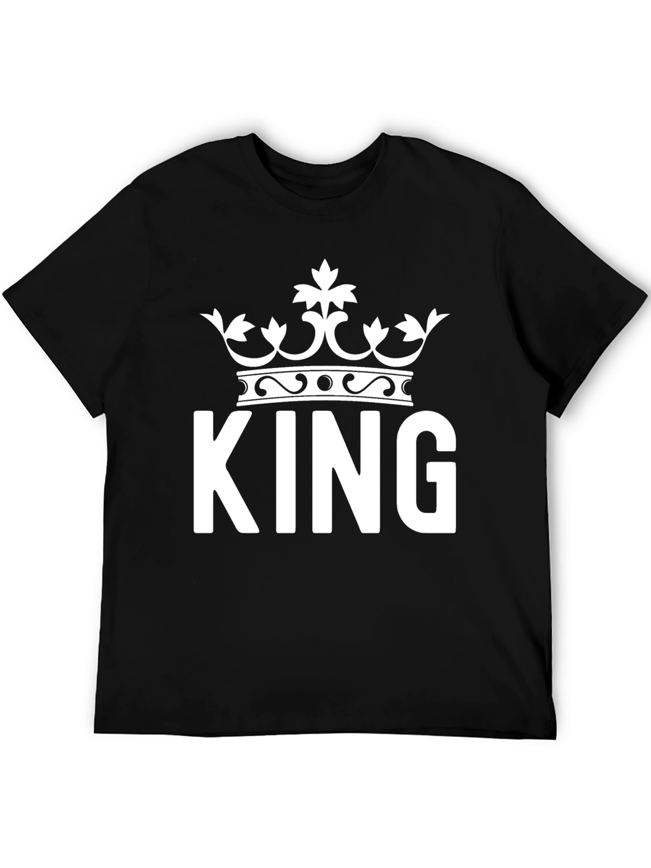King Crown Graphic Tee - Black Cotton Blend