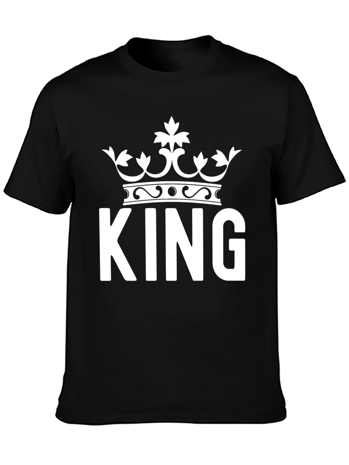 King Crown Graphic Tee - Black Cotton Blend
