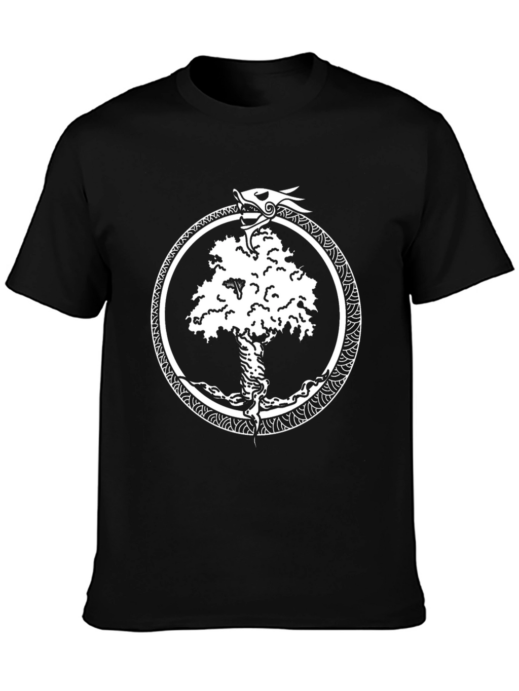 Yggdrasil Serpent T-Shirt - Viking World Tree Design