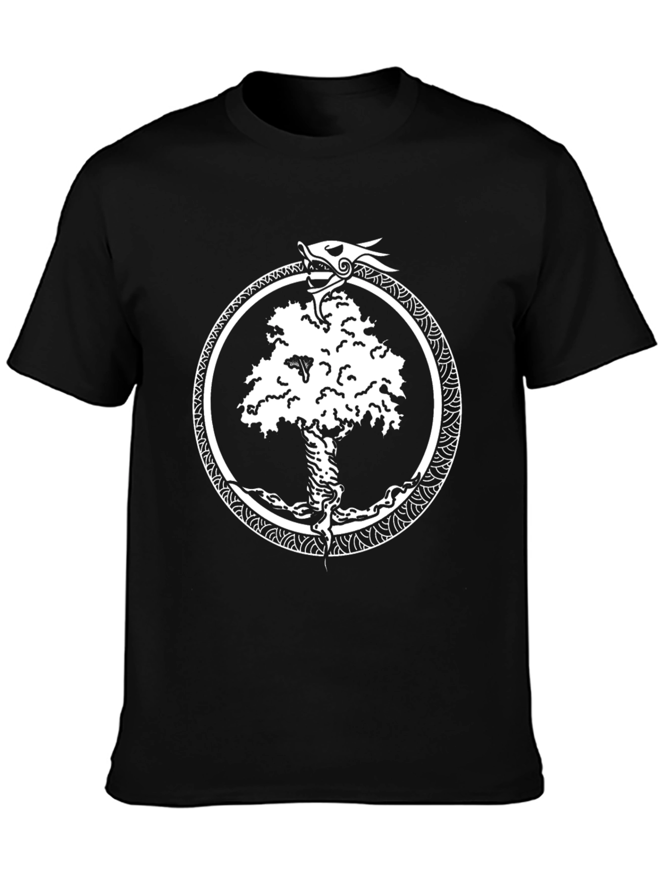 Yggdrasil Serpent T-Shirt - Viking World Tree Design
