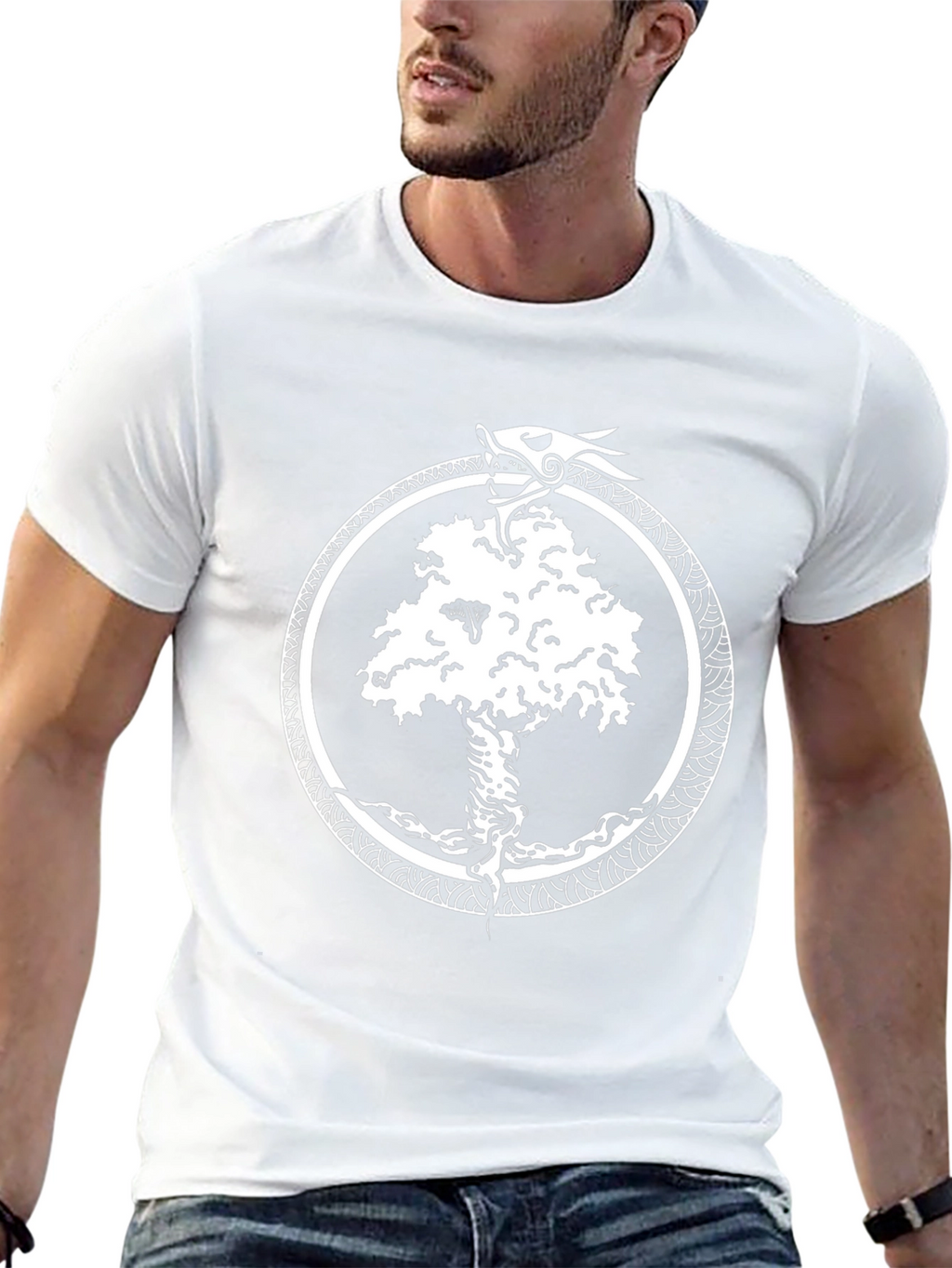 Yggdrasil Serpent T-Shirt - Viking World Tree Design