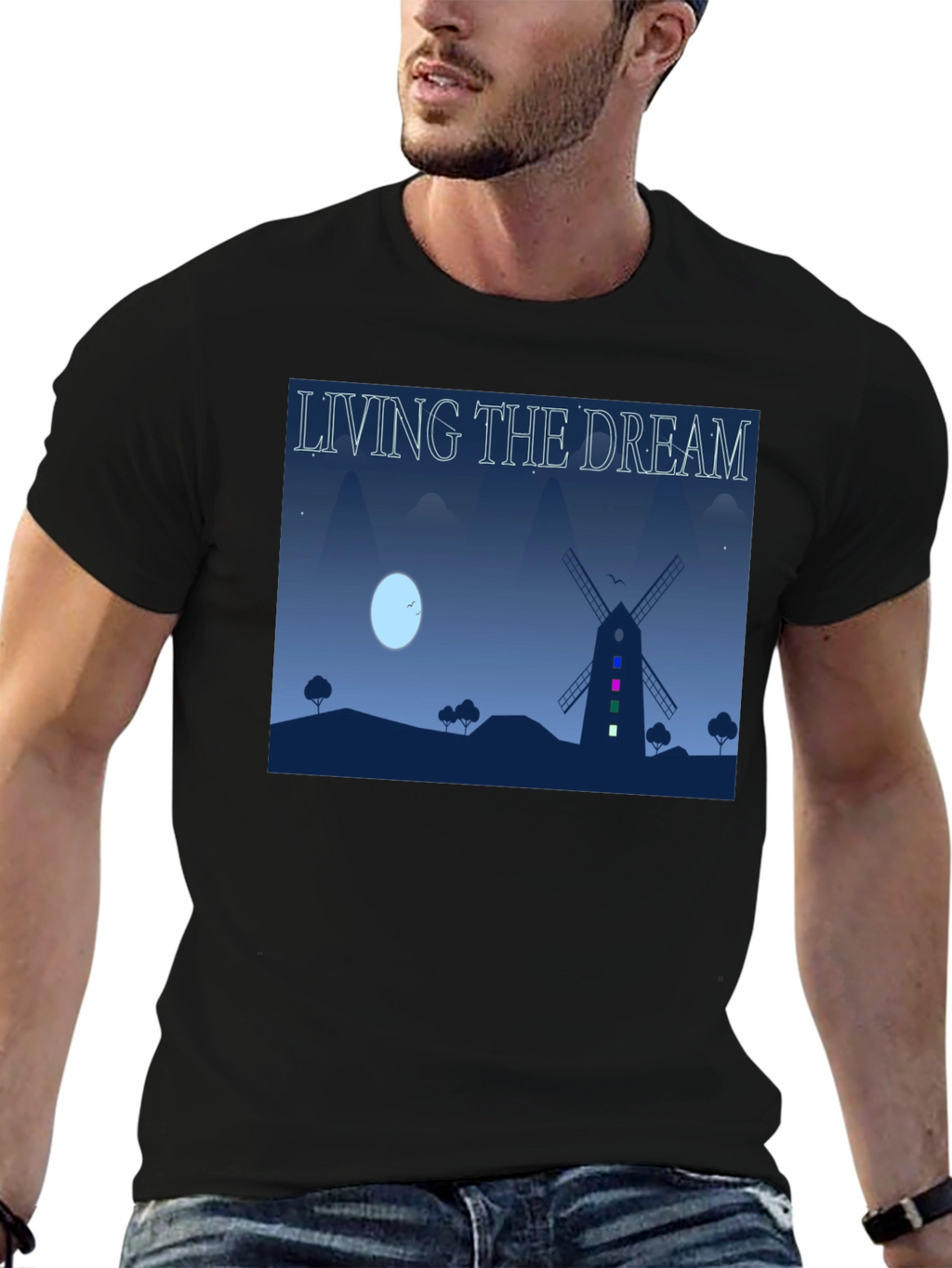 Living The Dream Windmill Graphic Tee