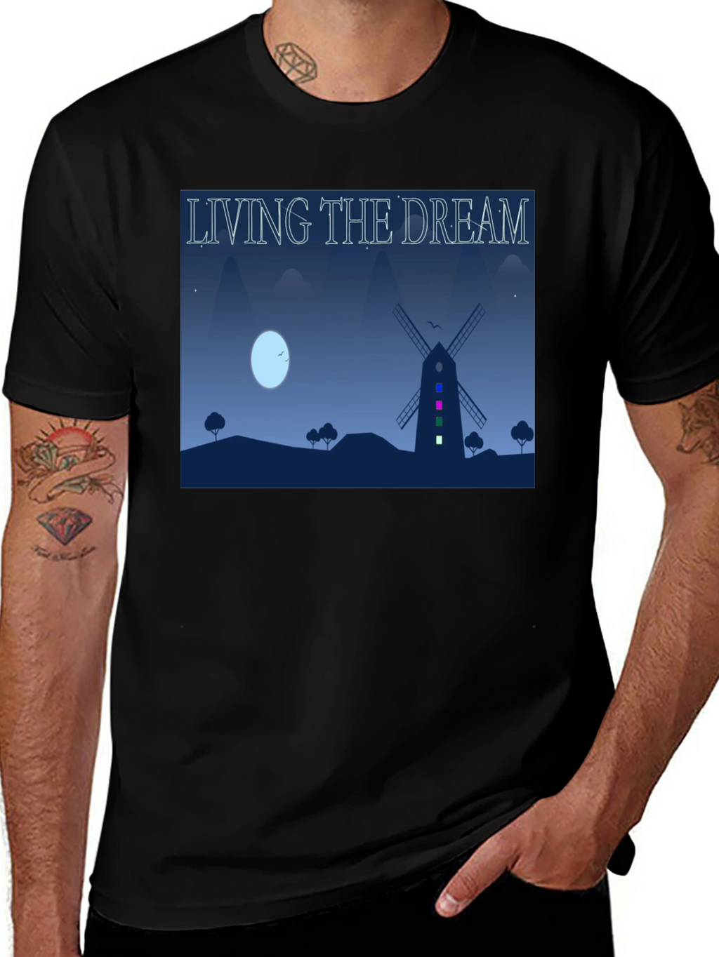 Living The Dream Windmill Graphic Tee