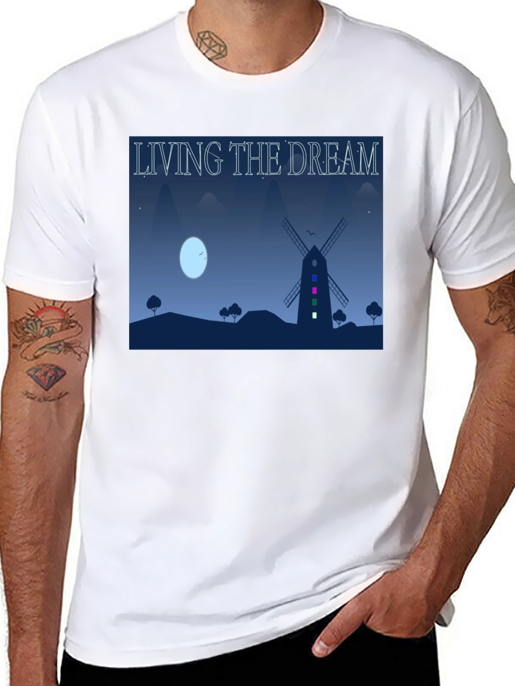 Living The Dream Windmill Graphic Tee
