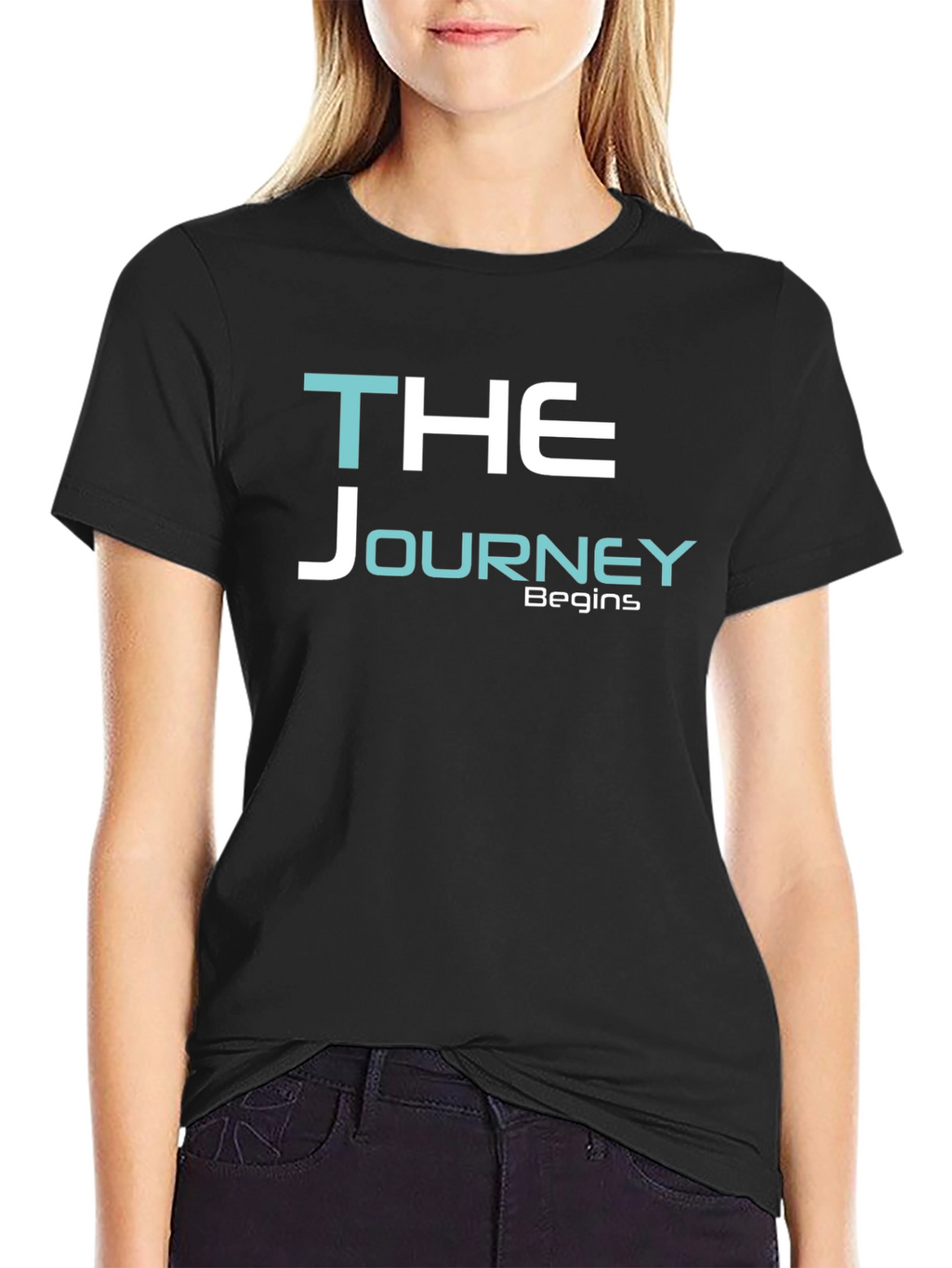 The Journey Begins Graphic Tee - Black