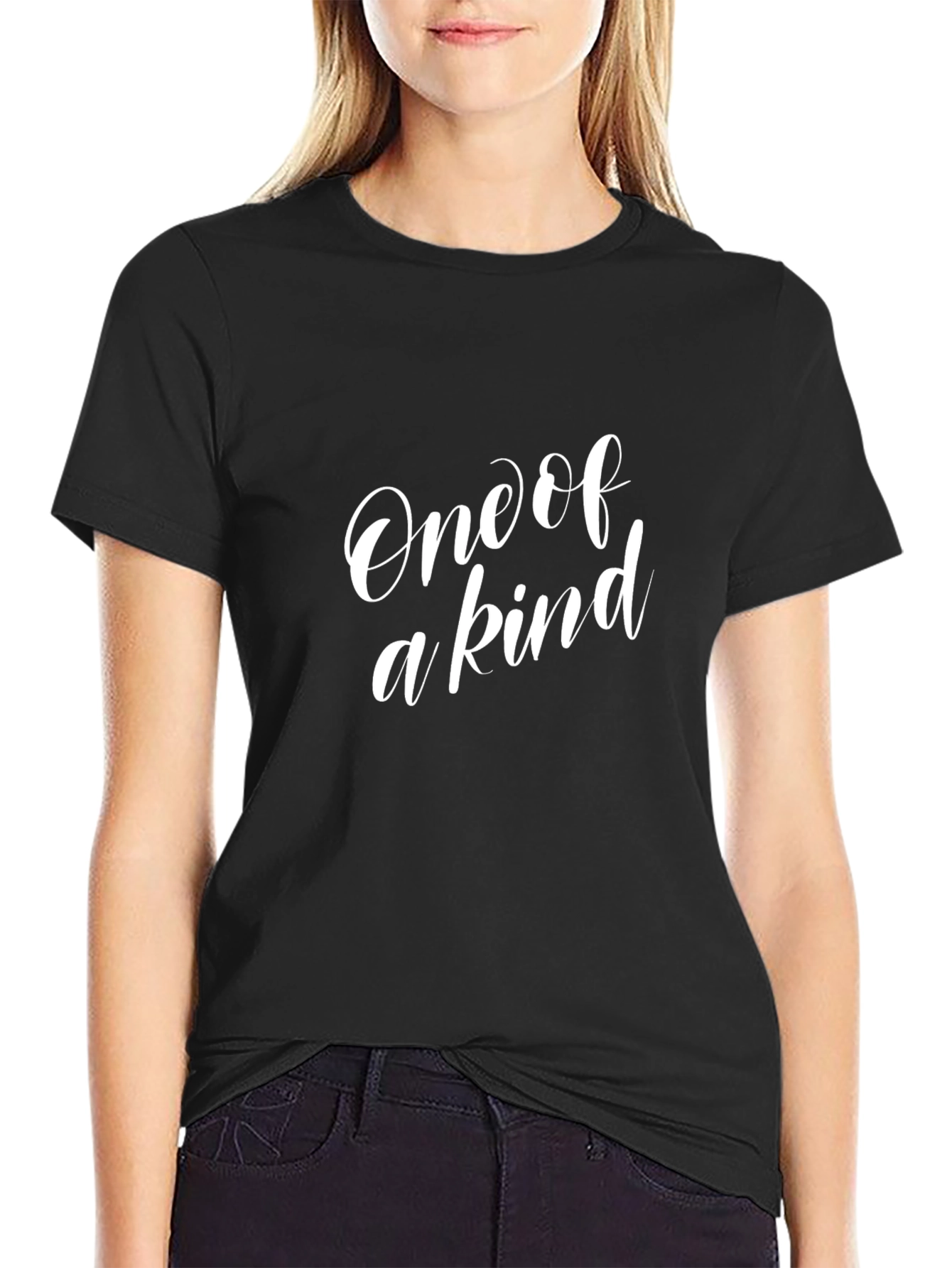 One of a Kind Graphic Tee - Black Cotton T-Shirt