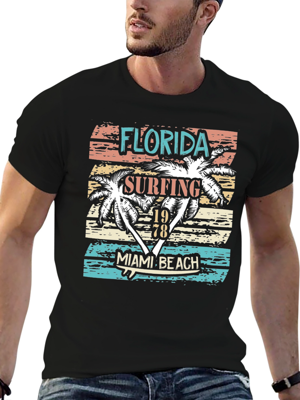 Florida Surfing Miami Beach 1978 T-Shirt