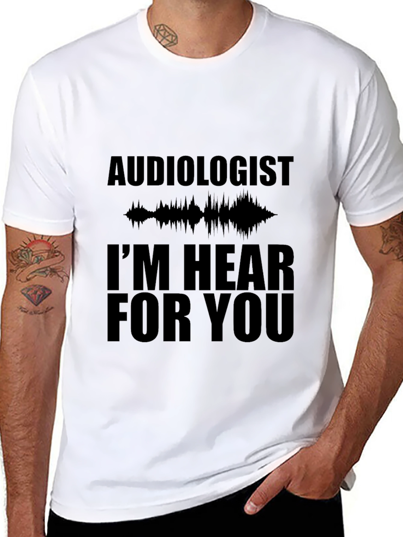 Audiologist Hear For You Black T-Shirt