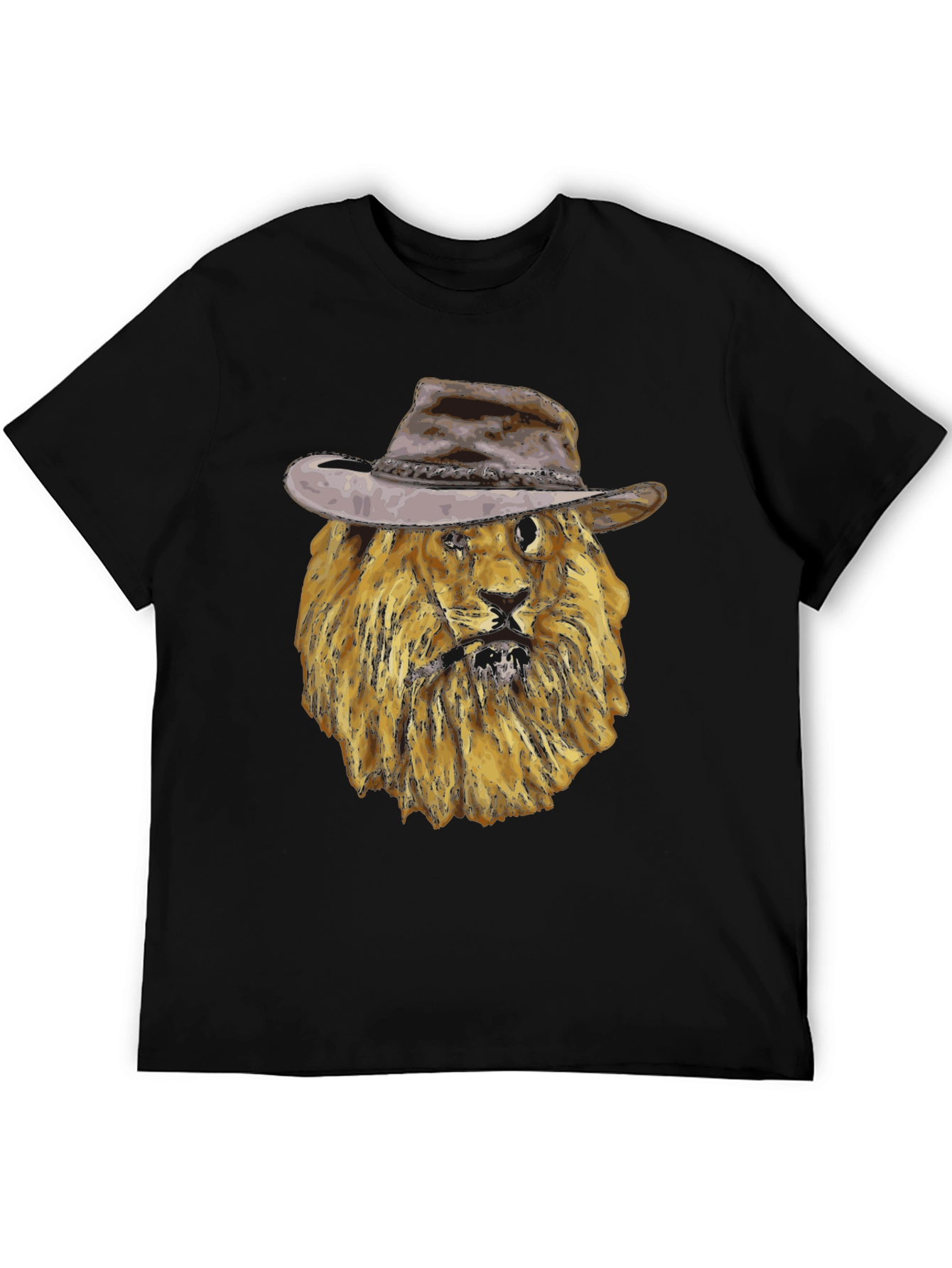 Lion in Hat Graphic Tee - Stylish & Unique Design