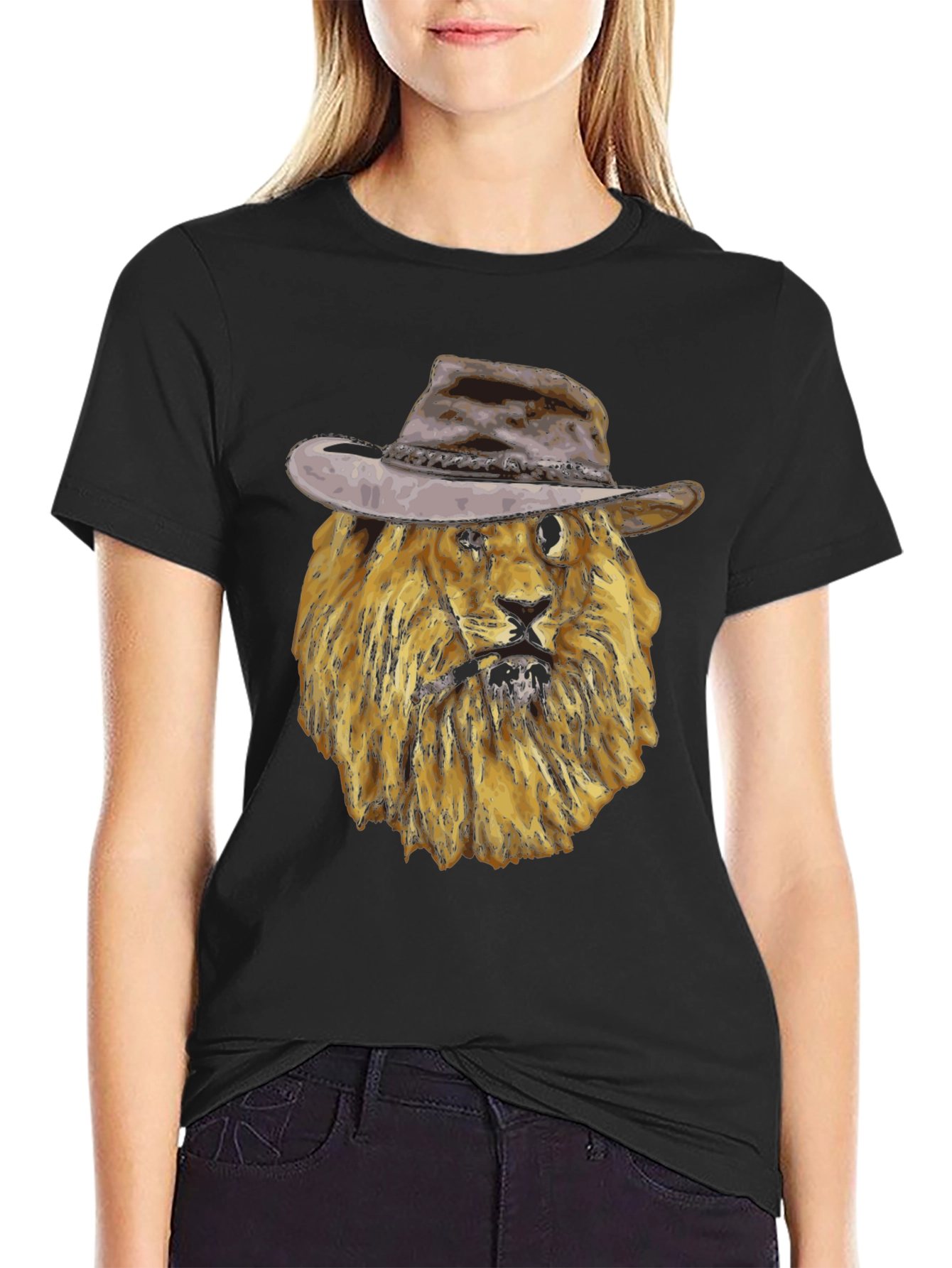Lion in Hat Graphic Tee - Stylish & Unique Design