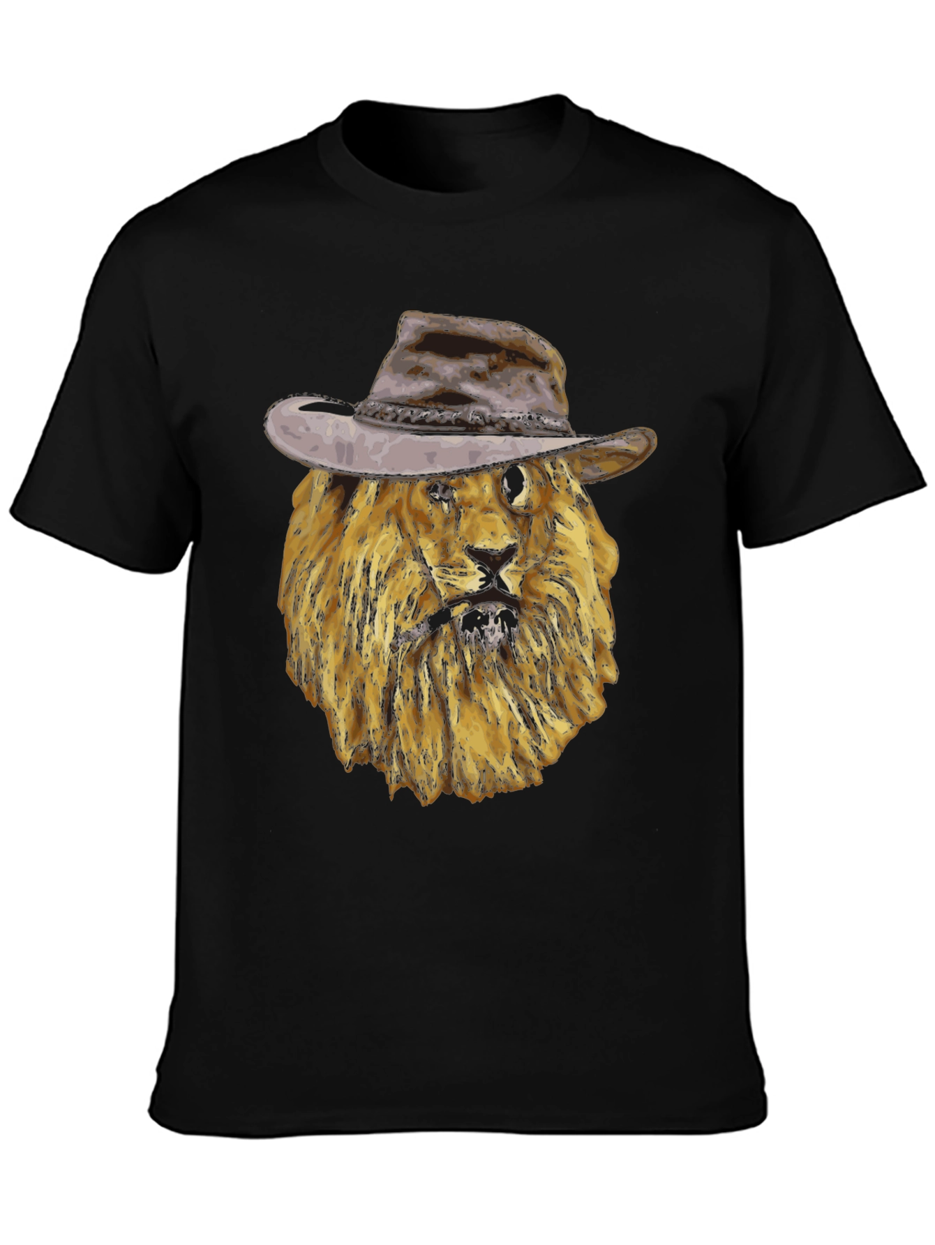 Lion in Hat Graphic Tee - Stylish & Unique Design