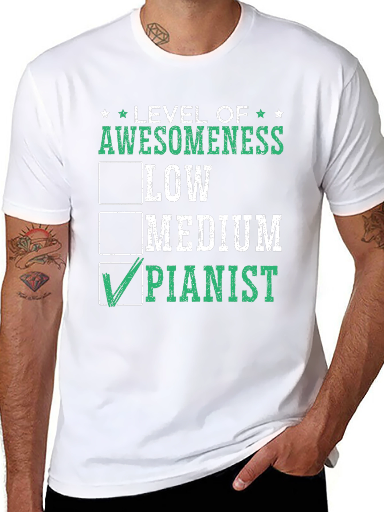 Awesome Pianist T-Shirt - Level Up Your Style!