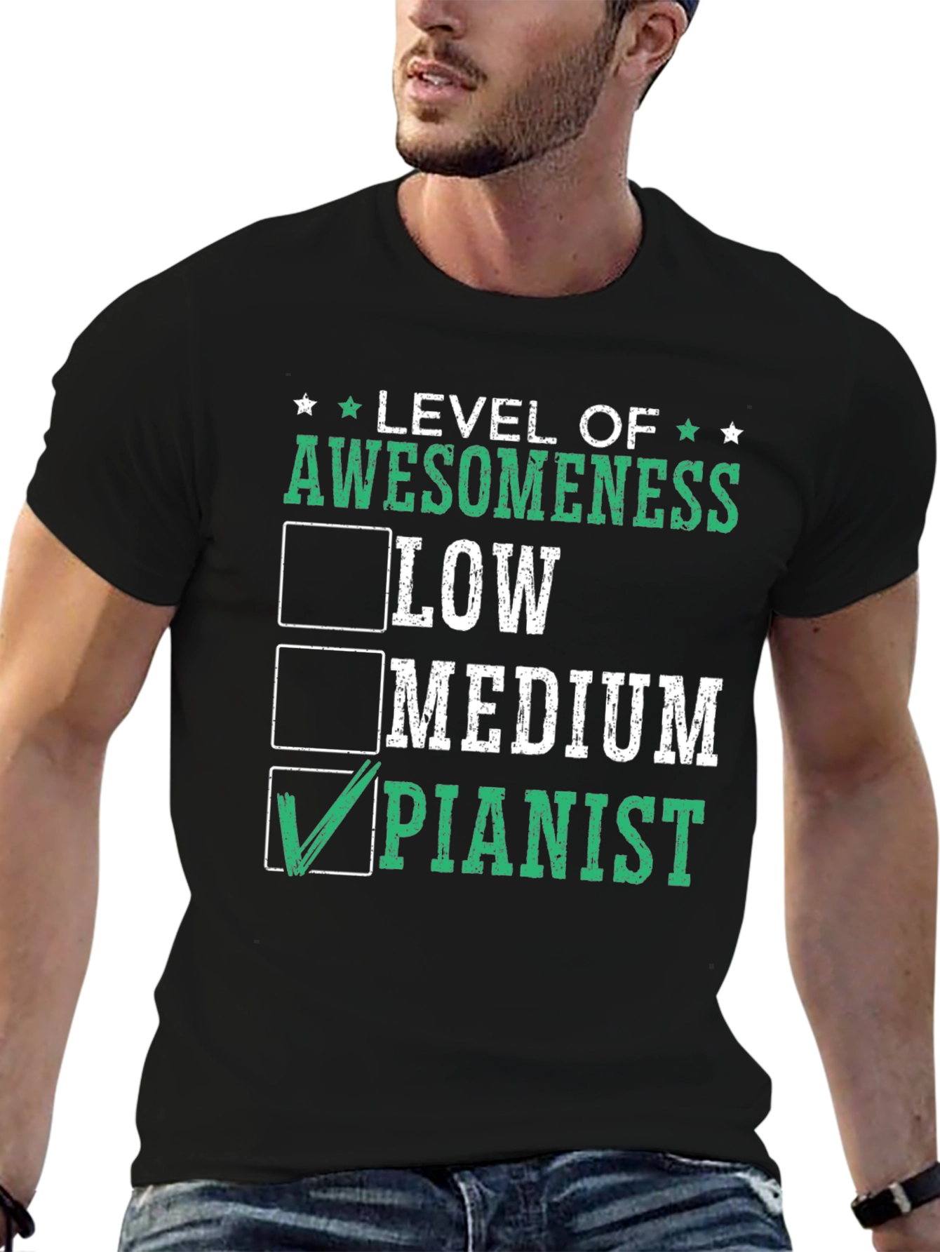 Awesome Pianist T-Shirt - Level Up Your Style!