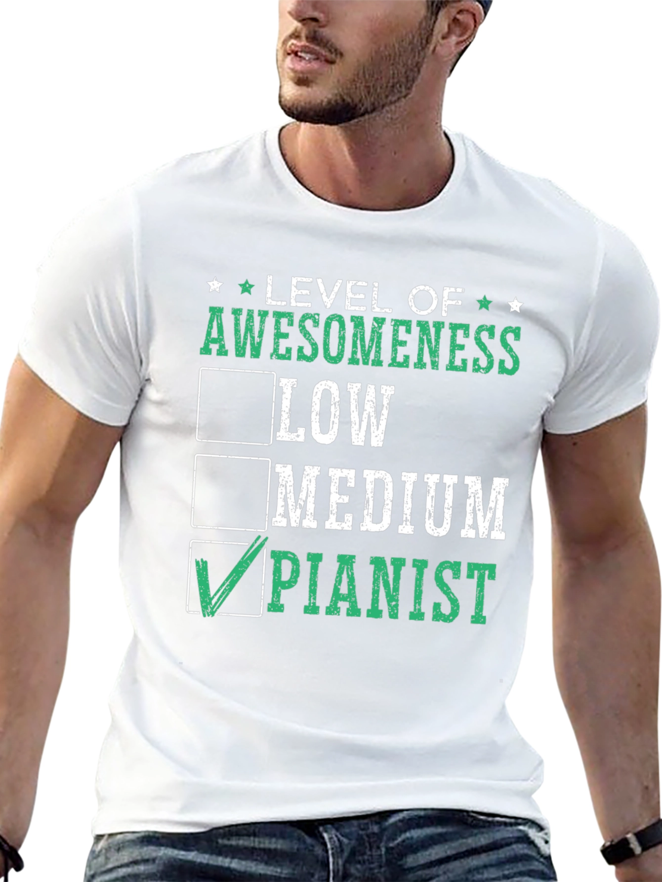 Awesome Pianist T-Shirt - Level Up Your Style!