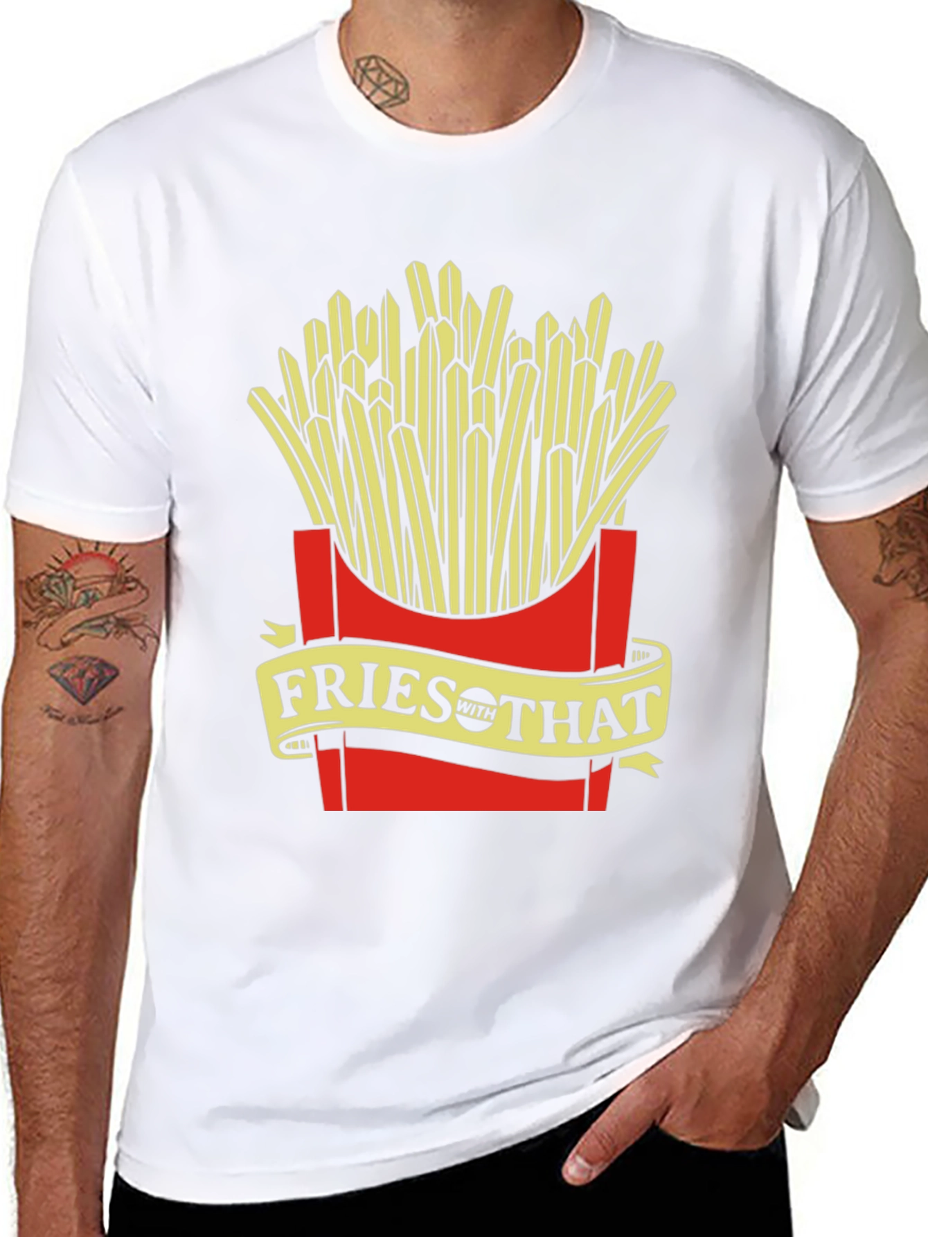 Fries With That Graphic Tee - Unisex Black T-Shirt