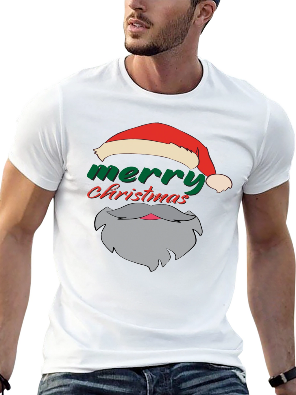 Festive Santa T-Shirt: Merry Christmas Apparel