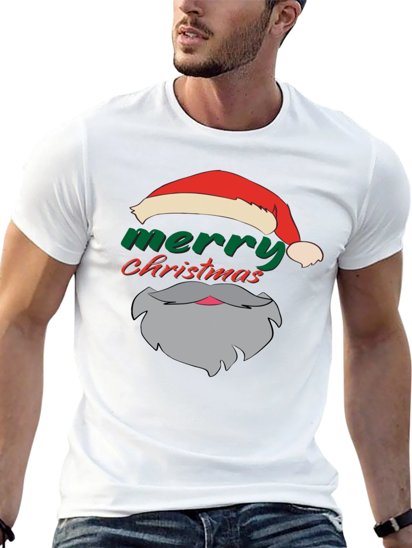 Festive Santa T-Shirt: Merry Christmas Apparel