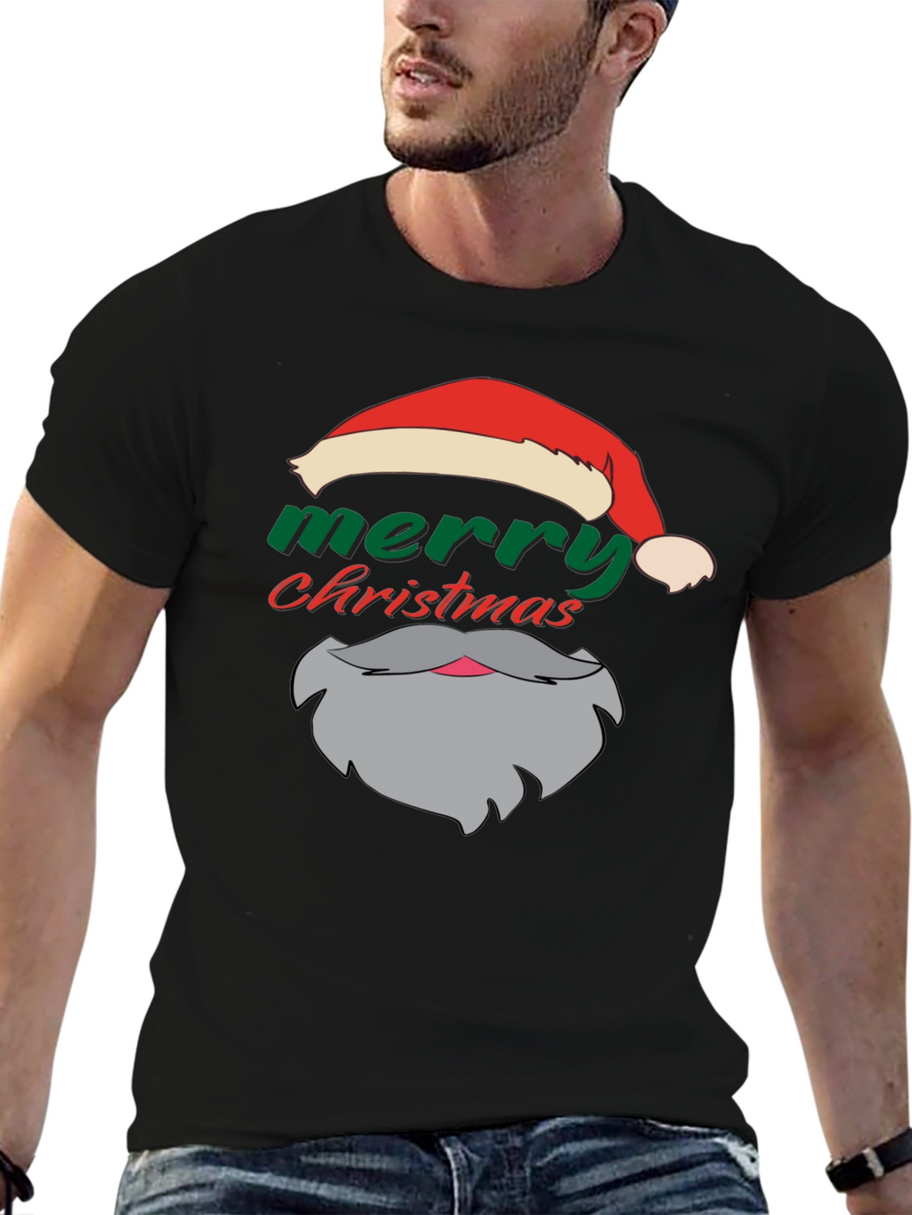 Festive Santa T-Shirt: Merry Christmas Apparel