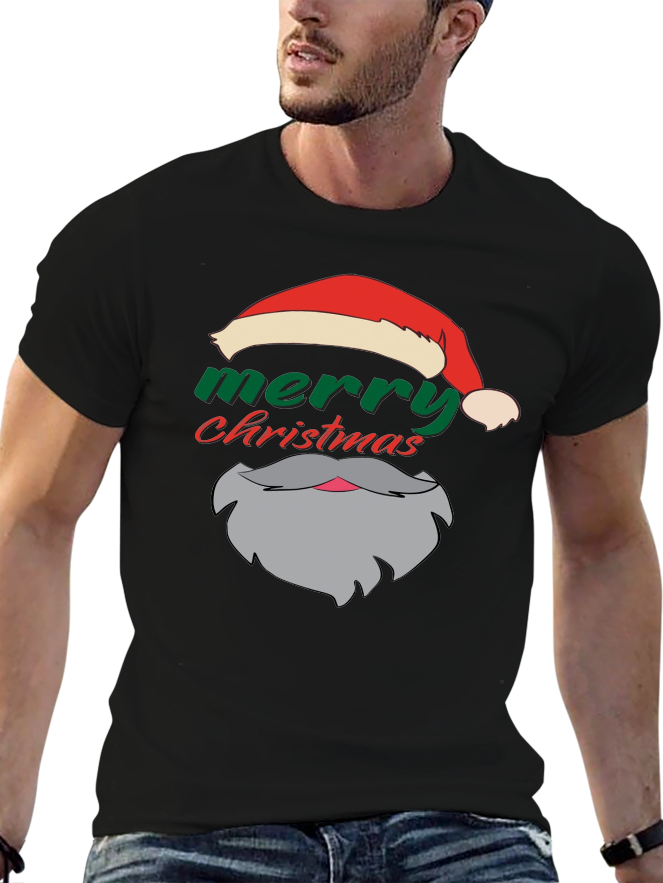 Festive Santa T-Shirt: Merry Christmas Apparel