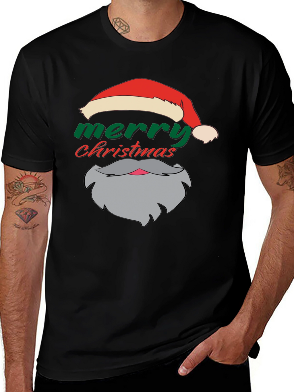Festive Santa T-Shirt: Merry Christmas Apparel