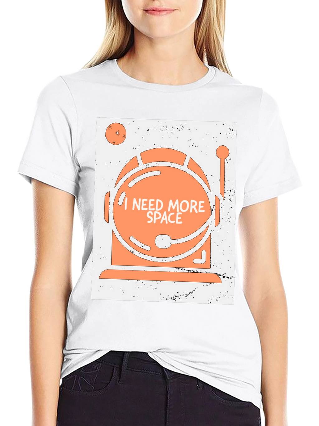 I Need More Space Astronaut Helmet Graphic T-Shirt