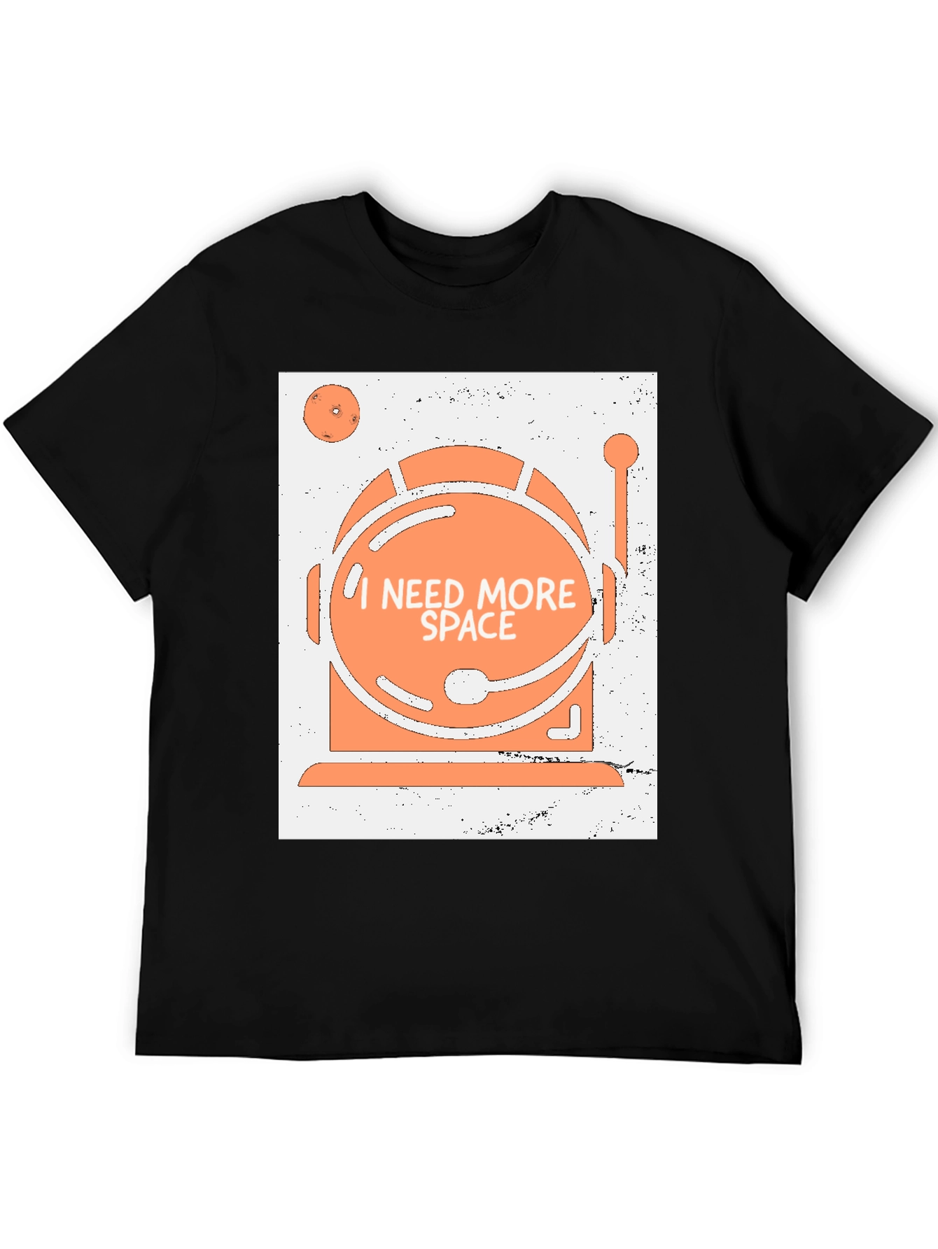 I Need More Space Astronaut Helmet Graphic T-Shirt